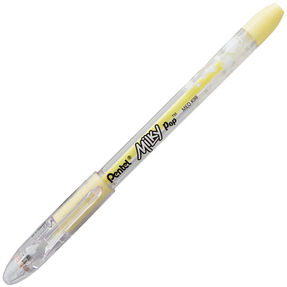 Milky Pop Pastel Gel Pen, (0.8mm) Medium Line, Yellow Ink (K98-LG)
