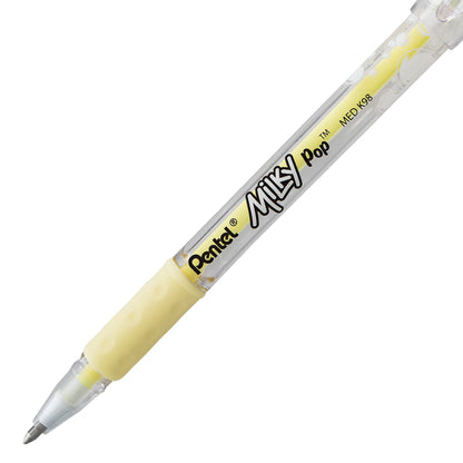 Milky Pop Pastel Gel Pen, (0.8mm) Medium Line, Yellow Ink (K98-LG)