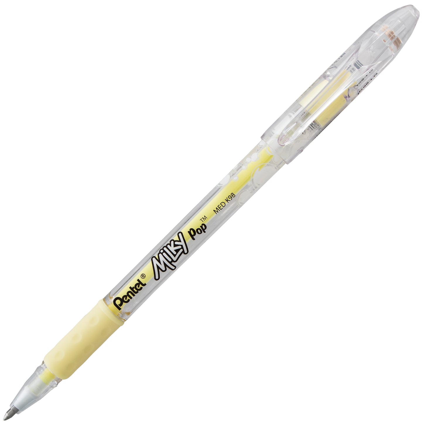 Milky Pop Pastel Gel Pen, (0.8mm) Medium Line, Yellow Ink (K98-LG)