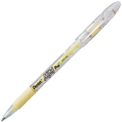 Milky Pop Pastel Gel Pen, (0.8mm) Medium Line, Yellow Ink (K98-LG)