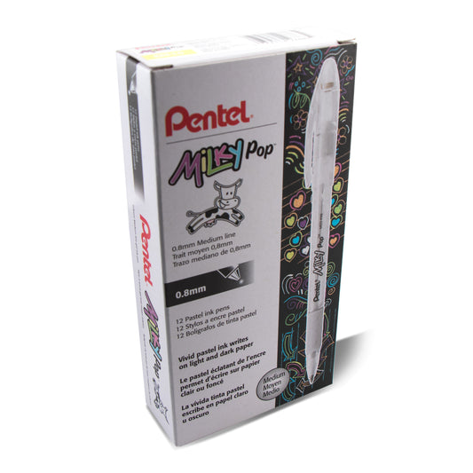 Milky Pop Pastel Gel Pen, (0.8mm) Medium Line, Yellow Ink (K98-LG)