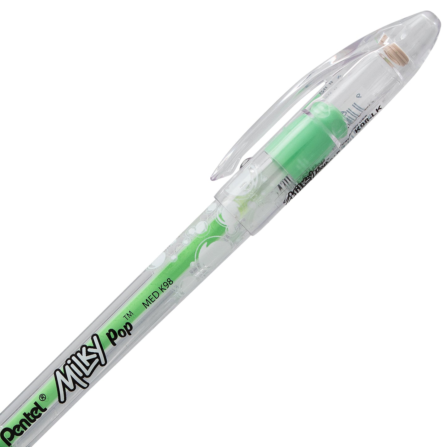 Milky Pop Pastel Gel Pen, (0.8mm) Medium Line, Mint Green Ink (K98-LK)