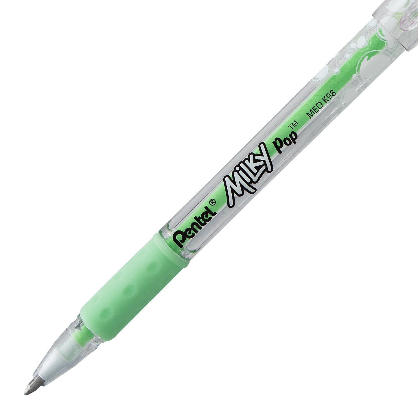Milky Pop Pastel Gel Pen, (0.8mm) Medium Line, Mint Green Ink (K98-LK)