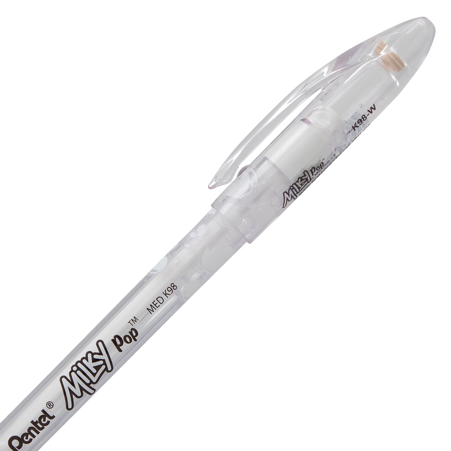 Milky Pop Pastel Gel Pen, (0.8mm) Medium Line, White Ink (K98-W)