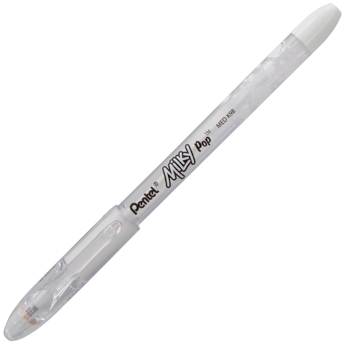 Milky Pop Pastel Gel Pen, (0.8mm) Medium Line, White Ink (K98-W)