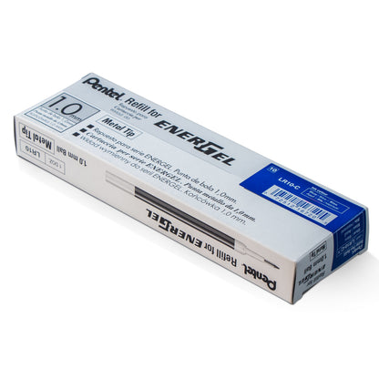 Pentel Refill Ink - For EnerGel Gel Pen 1.0mm Metal Tip, Bold, Blue Ink (LR10-C)