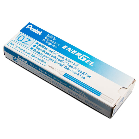 Pentel Refill Ink - For EnerGel Gel Pen, 0.7mm Metal Tip, Medium, Blue Ink (LR7-C)