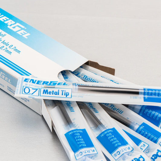Pentel Refill Ink - For EnerGel Gel Pen, 0.7mm Metal Tip, Medium, Blue Ink (LR7-C)