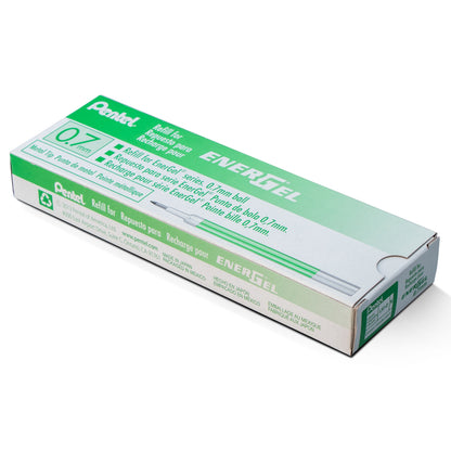 Pentel Refill Ink - For EnerGel Gel Pen, 0.7mm Metal Tip, Medium, Green Ink (LR7-D)