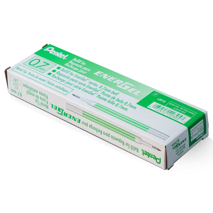 Pentel Refill Ink - For EnerGel Gel Pen, 0.7mm Metal Tip, Medium, Green Ink (LR7-D)