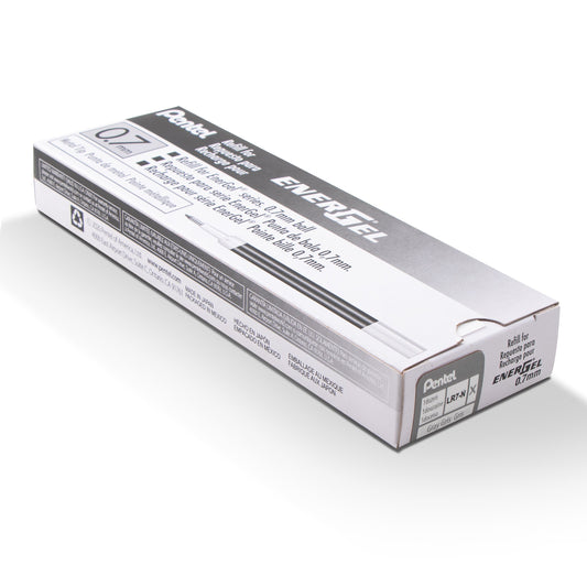 Refill Ink - For EnerGel Gel Pen, 0.7mm Metal Tip, Medium, Gray Ink (LR7-N)