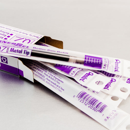 Pentel Refill Ink - For EnerGel Gel Pen, 0.7mm Metal Tip, Medium, Violet Ink (LR7-V)