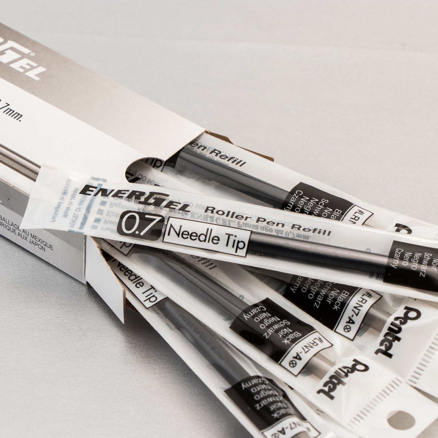 Pentel Refill Ink - For EnerGel Gel Pen 0.7mm Needle Tip, Medium, Black Ink (LRN7-A), 48 Dozen