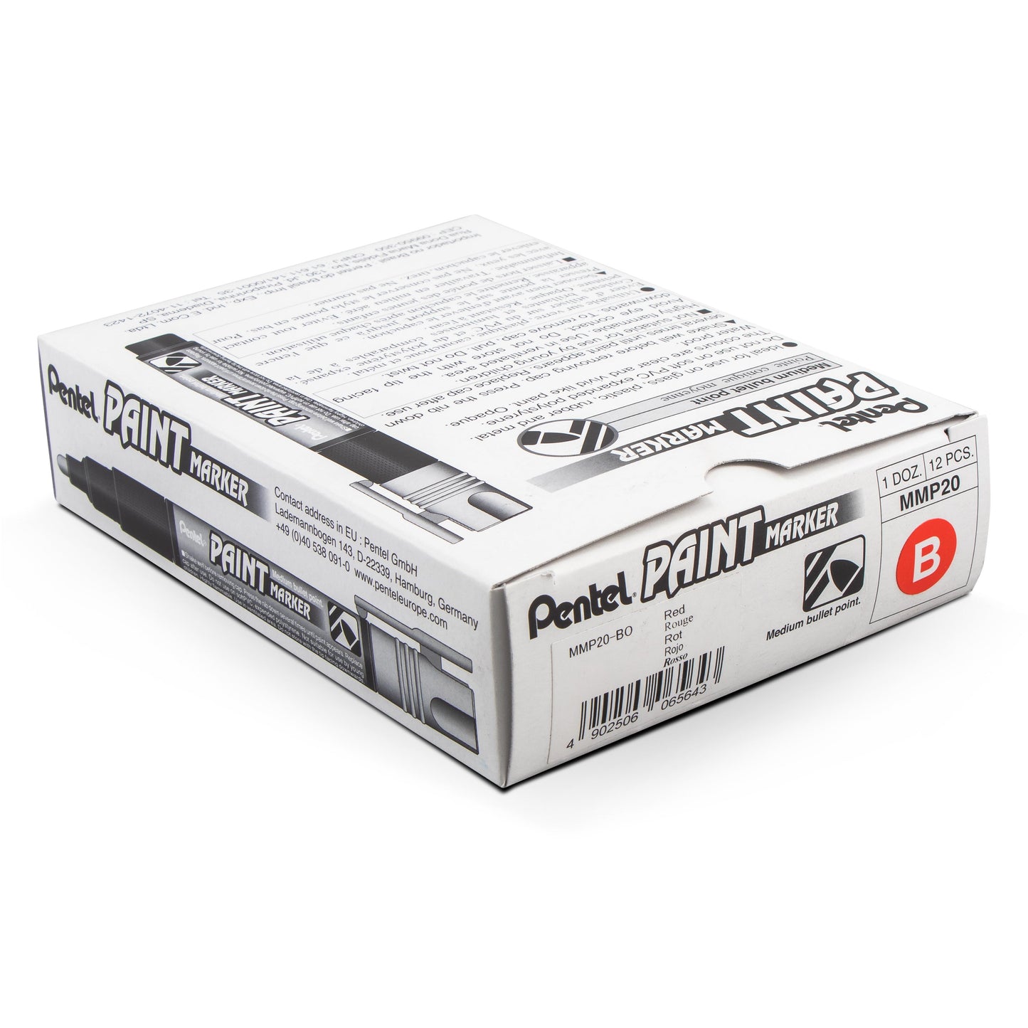 Paint Markers, Medium Bullet Point, Red Ink (MMP20-B)