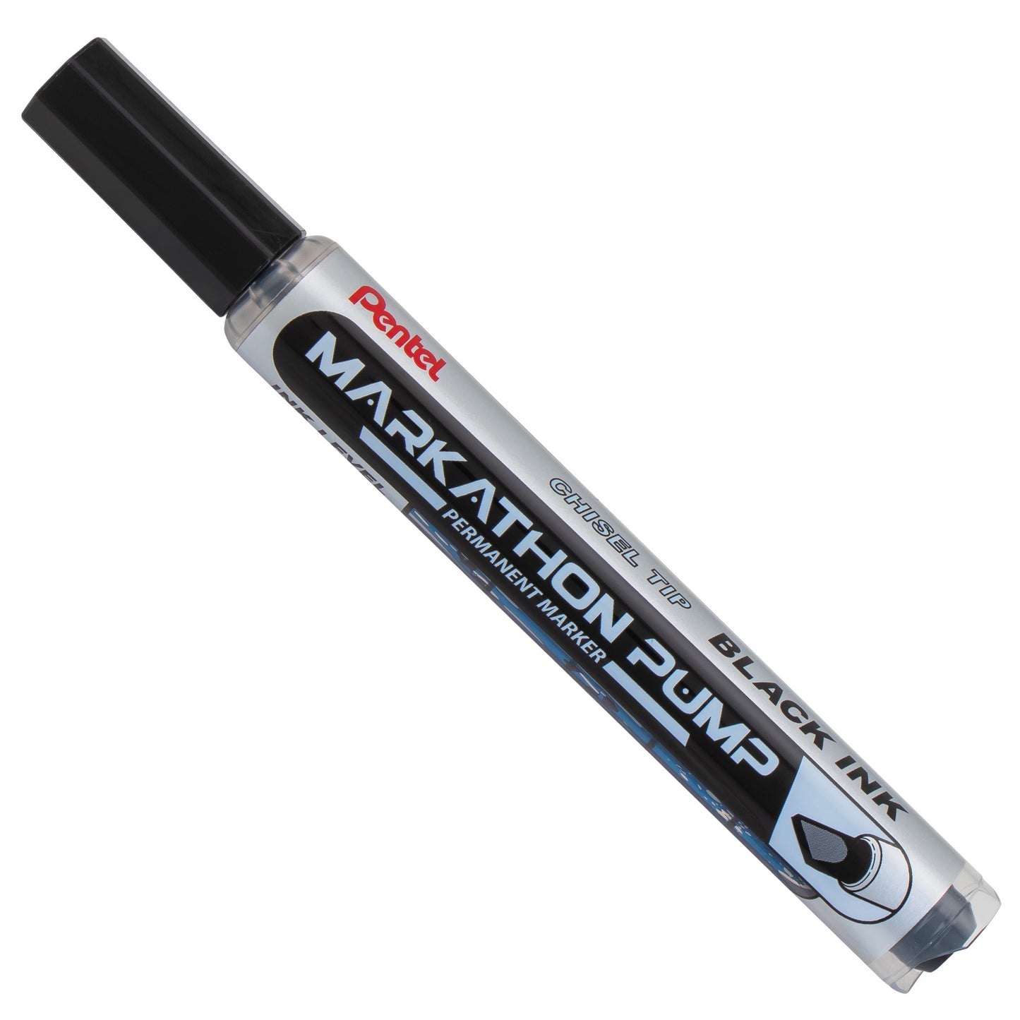 Markathon Pump Permanent Marker, Chisel Tip, Black Ink (NLF60X-A)