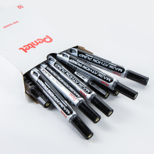 Markathon Pump Permanent Marker, Chisel Tip, Black Ink (NLF60X-A)