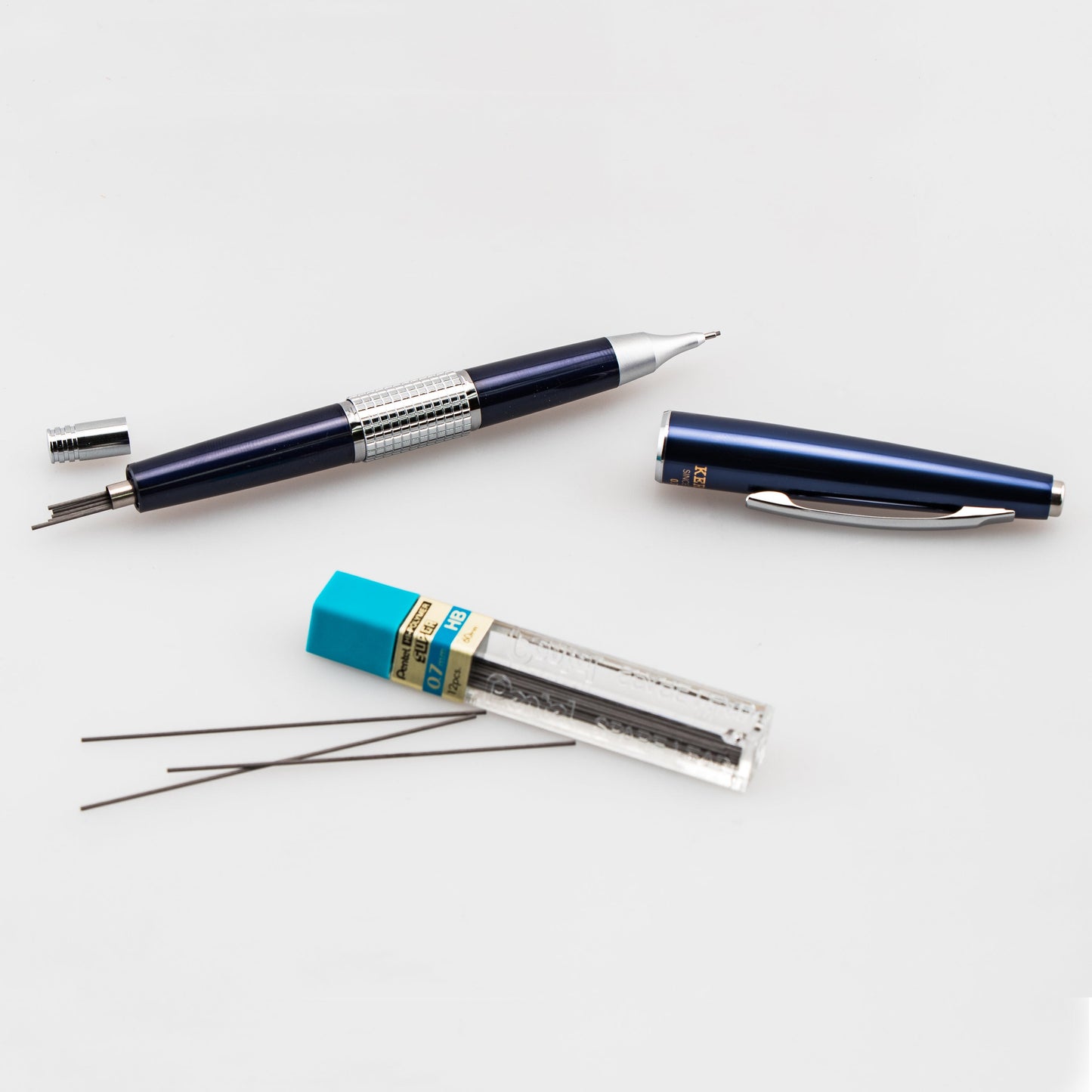 Pentel Sharp Kerry Mechanical Pencil (0.7mm), Blue Barrel (P1037C), 3 Dozen