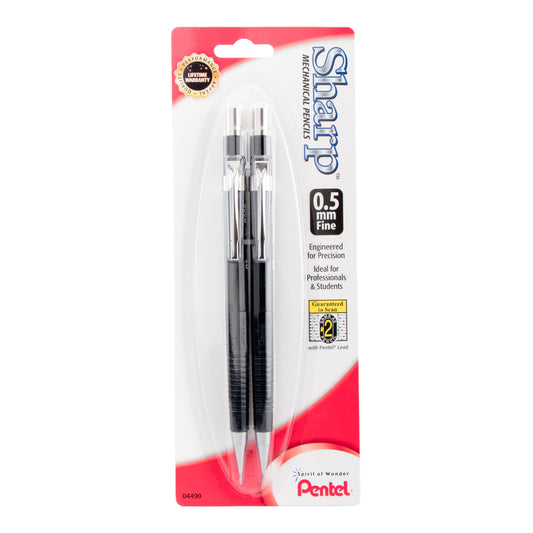 Pentel Sharp Mechanical Pencil (0.5mm) 2-Pk (P205BP2-K6)