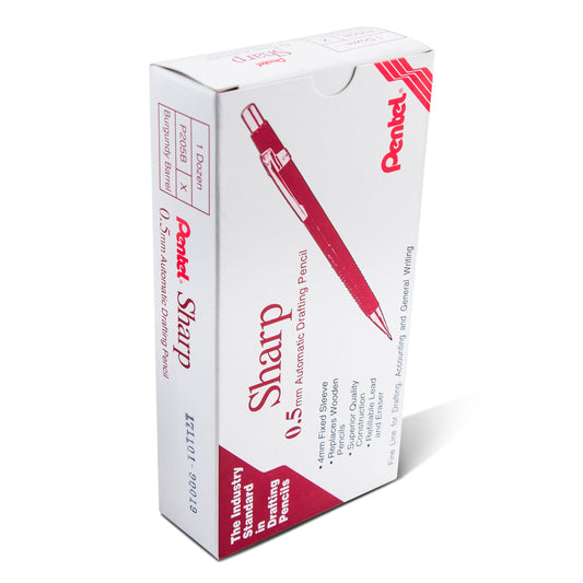 Pentel Sharp Mechanical Pencil (0.5mm), Red Barrel (P205B), 48 Dozen