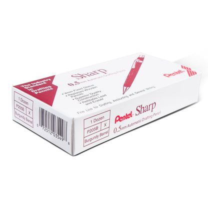 Pentel Sharp Mechanical Pencil (0.5mm), Red Barrel (P205B), 48 Dozen