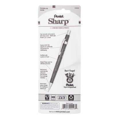 Pentel Sharp Mechanical Pencil (0.7mm) 2-Pk (P207BP2-K6)