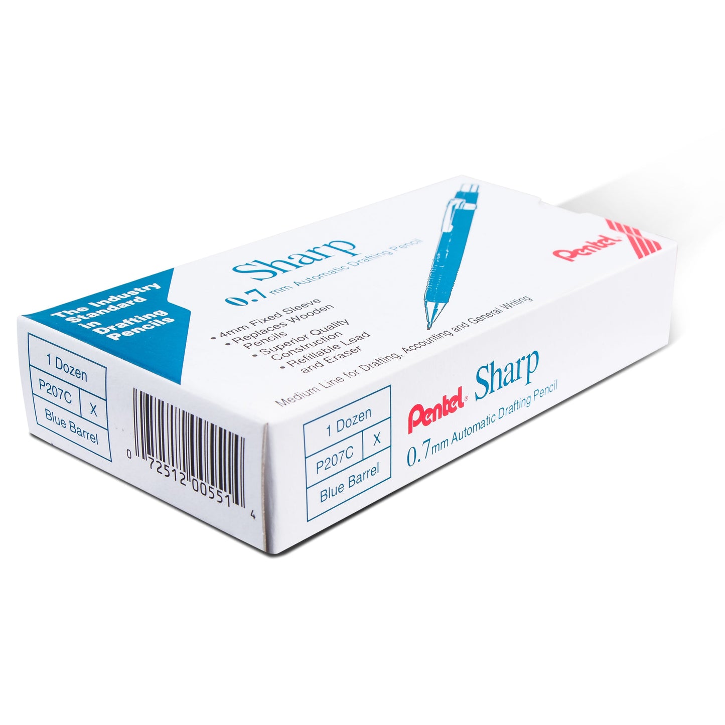 Pentel Sharp Mechanical Pencil (0.7mm), Blue Barrel (P207C)