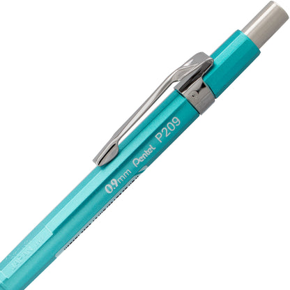 Pentel Sharp Mechanical Pencil, (0.9mm), Metallic Bluish Green Barrel (P209MK)