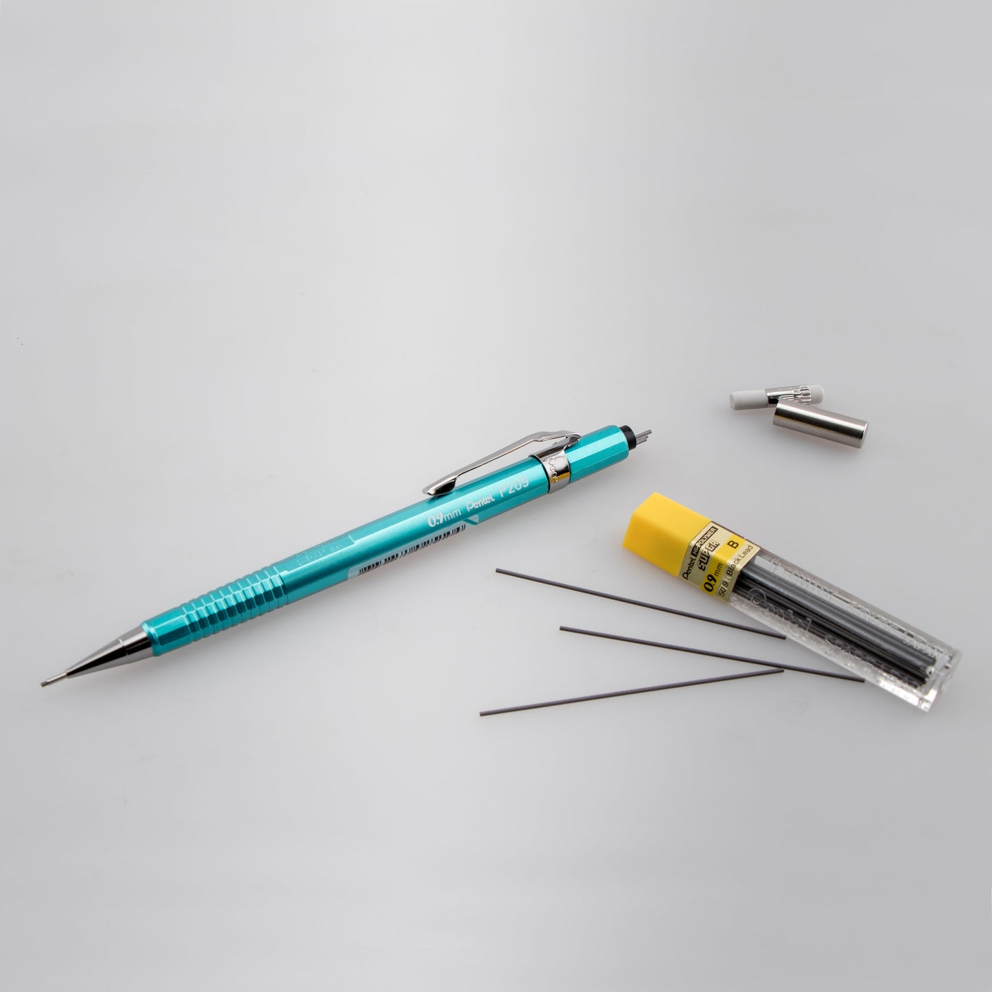 Pentel Sharp Mechanical Pencil, (0.9mm), Metallic Bluish Green Barrel (P209MK)