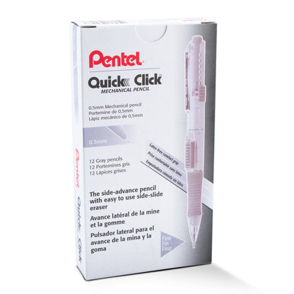 QUICK CLICK Mechanical Pencil (0.5mm), Gray Barrel (PD215N)