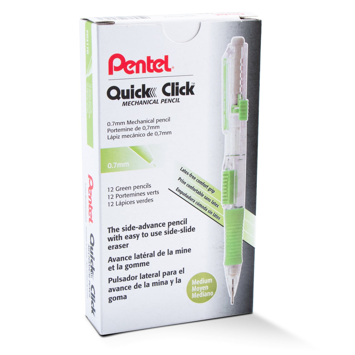 QUICK CLICK Mechanical Pencil (0.7mm), Green Barrel (PD217D)