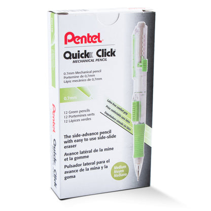 QUICK CLICK Mechanical Pencil (0.7mm), Green Barrel (PD217D)