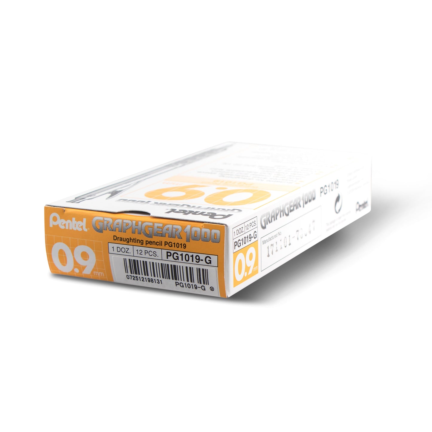 GraphGear 1000 Automatic Drafting Pencil (0.9mm), Yellow Accents (PG1019G)