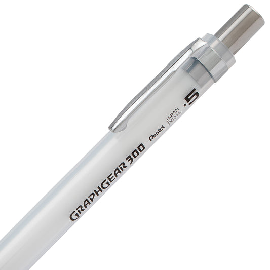 GraphGear 300 Mechanical Pencil, (0.5mm) Fine line, White Barrel (PG315TW)