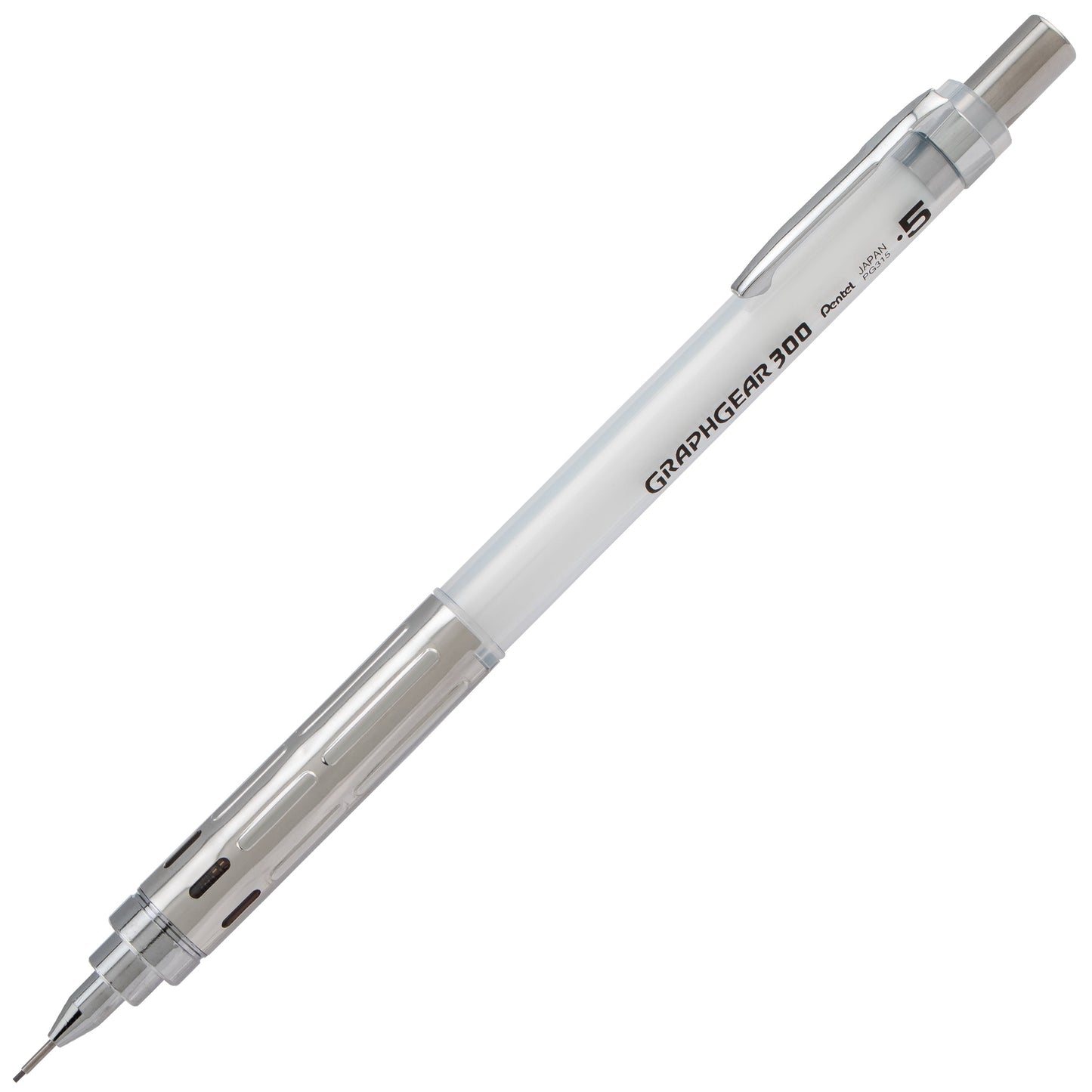 GraphGear 300 Mechanical Pencil, (0.5mm) Fine line, White Barrel (PG315TW)