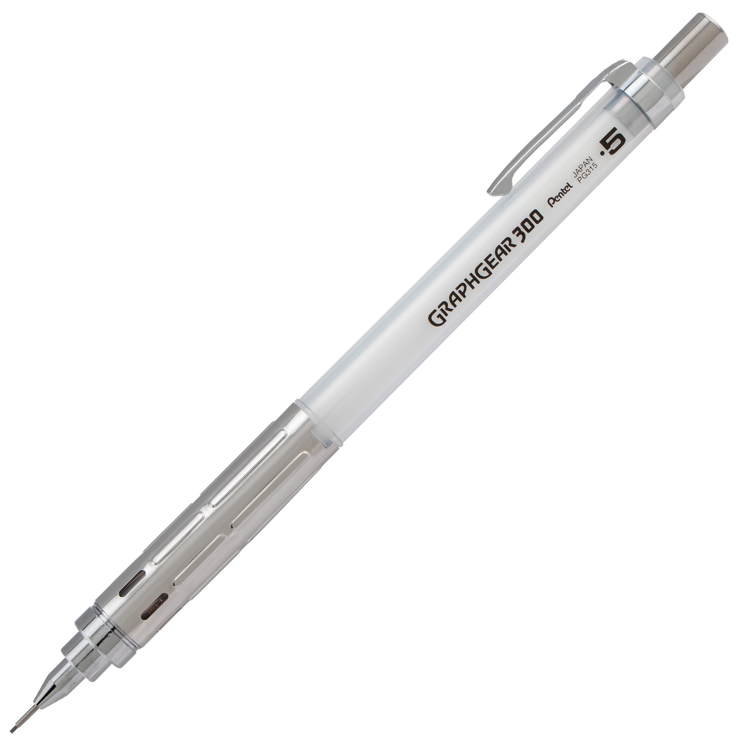 GraphGear 300 Mechanical Pencil, (0.5mm) Fine line, White Barrel (PG315TW)