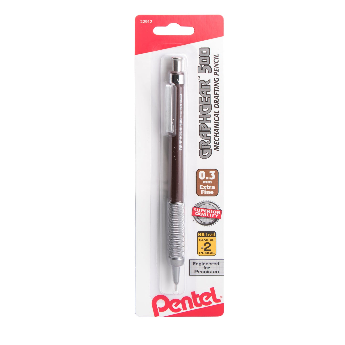 GraphGear 500 Automatic Drafting Pencil (0.3mm), Brown Barrel 1-Pk (PG523BP)