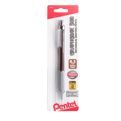 GraphGear 500 Automatic Drafting Pencil (0.3mm), Brown Barrel 1-Pk (PG523BP)