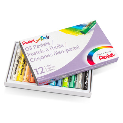 Pentel Arts Oil Pastels - 12 Color Set (PHN-12)