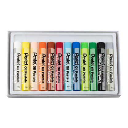 Pentel Arts Oil Pastels - 12 Color Set (PHN-12)