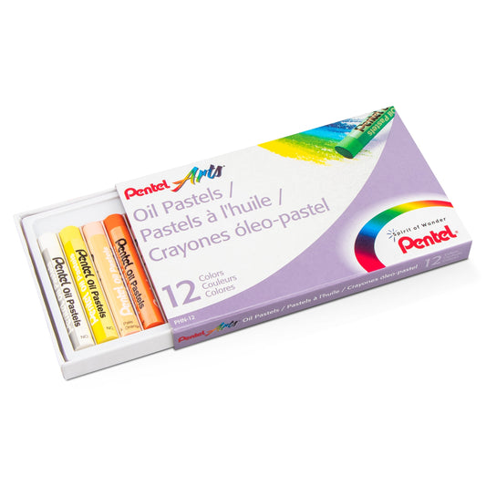 Pentel Arts Oil Pastels - 12 Color Set (PHN-12)
