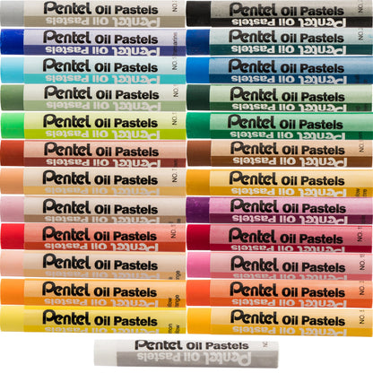 Pentel Arts Oil Pastels - 25 Color Set (PHN-25)