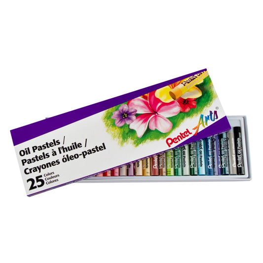 Pentel Arts Oil Pastels - 25 Color Set (PHN-25)