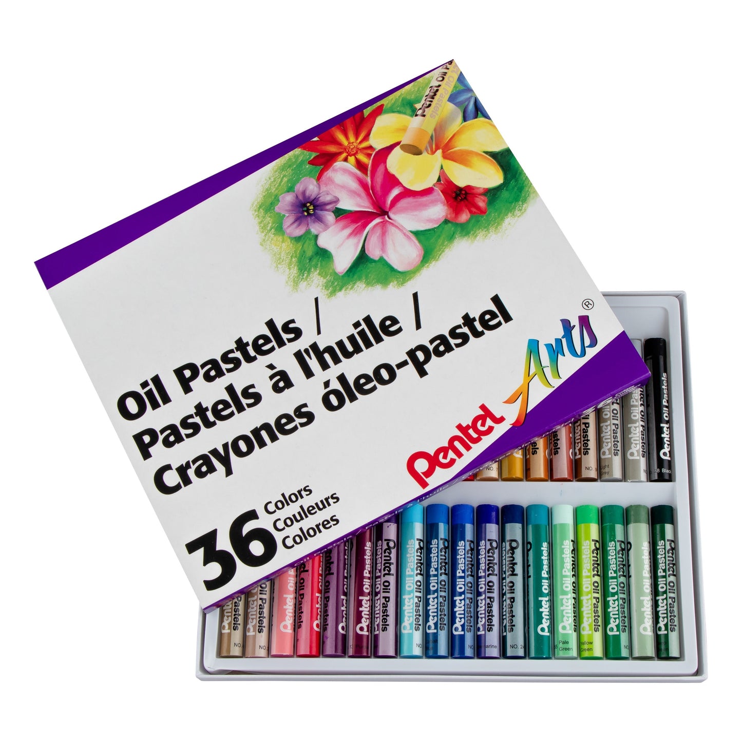 Pentel Arts Oil Pastels - 36 Color Set (PHN-36)