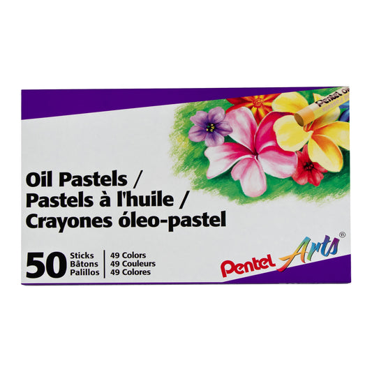 Pentel Arts Oil Pastels - 50 Color Set (PHN-50), 36 Each