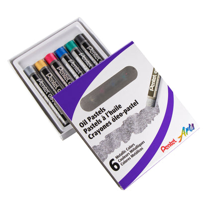 Pentel Arts Metallic Oil Pastels (PHN-M6)