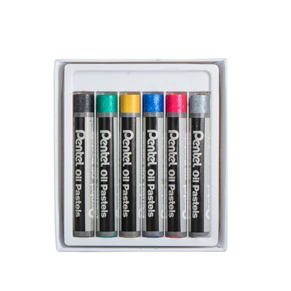 Pentel Arts Metallic Oil Pastels (PHN-M6)