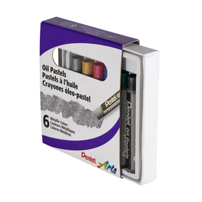 Pentel Arts Metallic Oil Pastels (PHN-M6)
