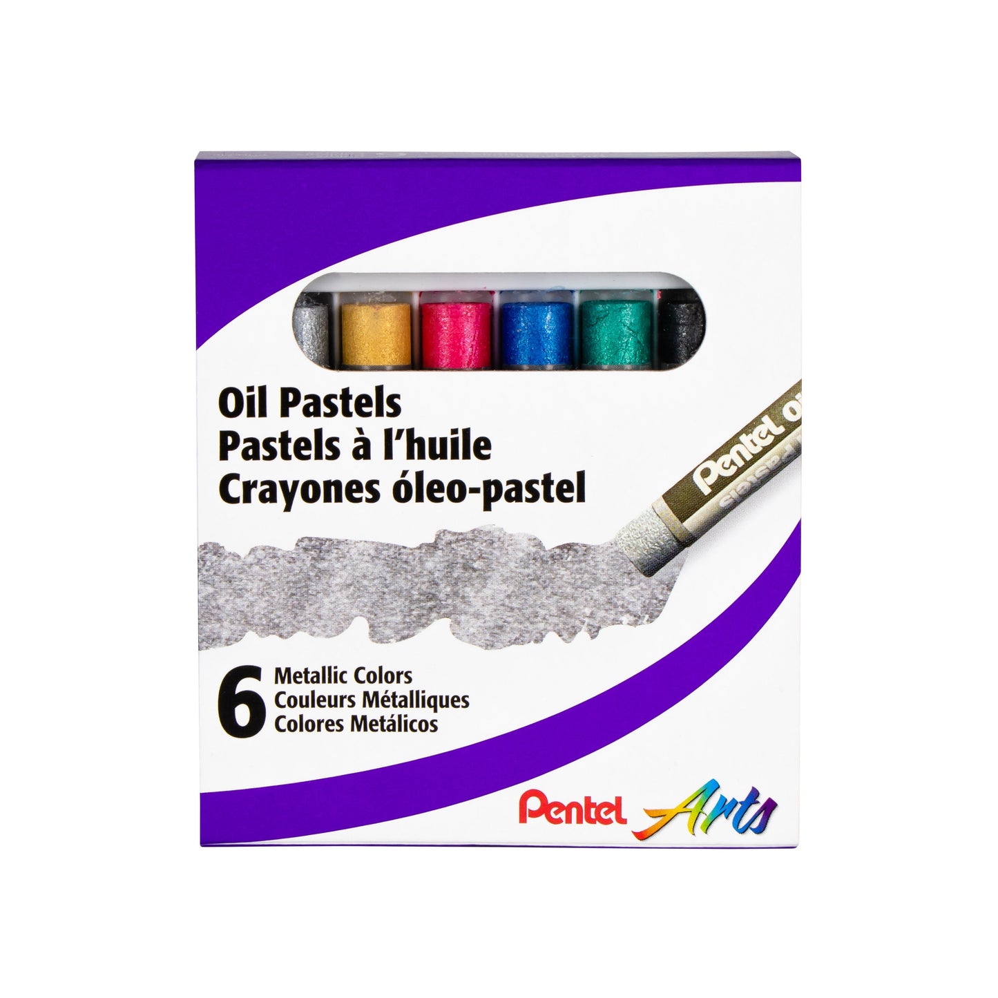 Pentel Arts Metallic Oil Pastels (PHN-M6)