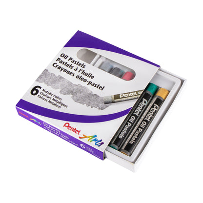 Pentel Arts Metallic Oil Pastels (PHN-M6)