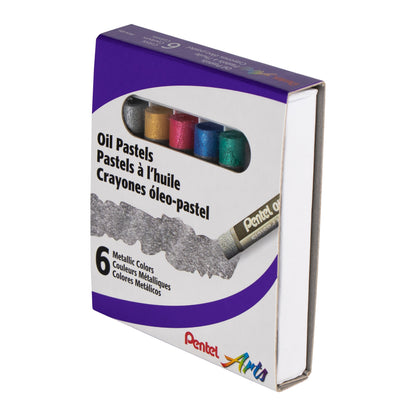 Pentel Arts Metallic Oil Pastels (PHN-M6)